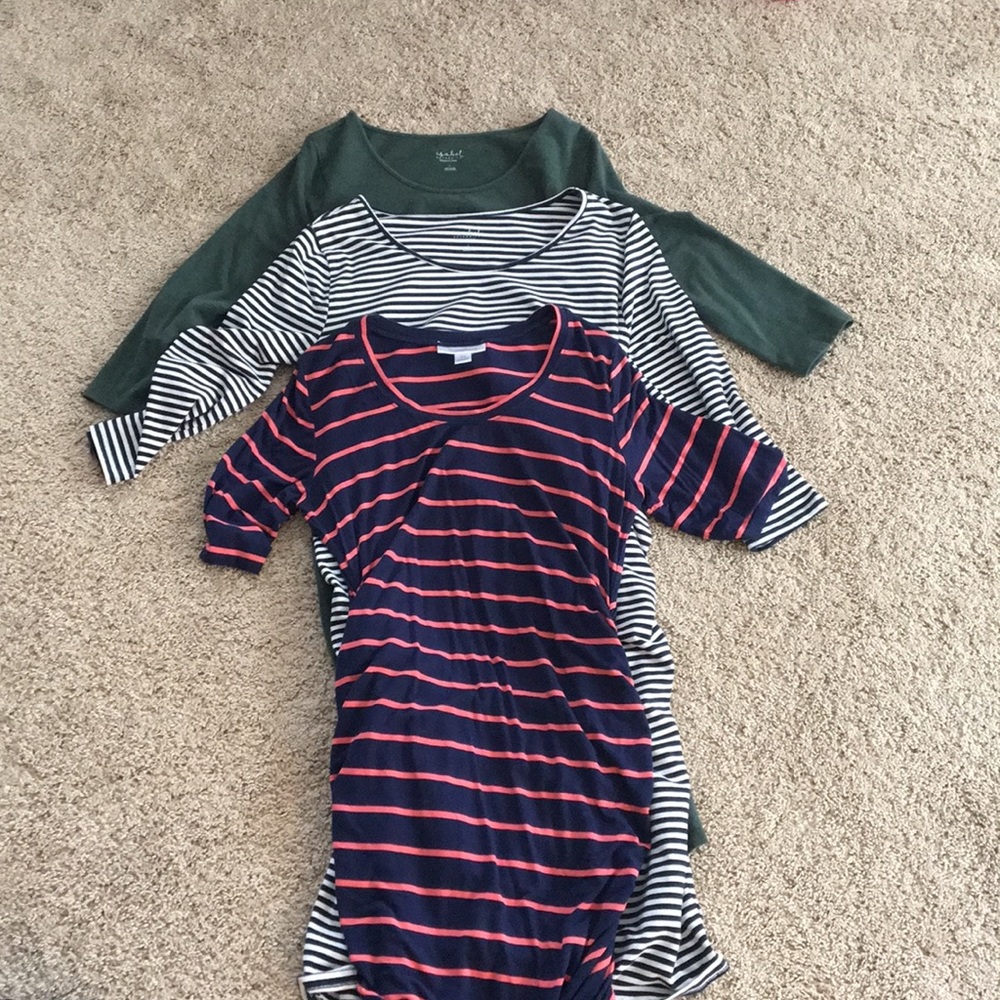 Maternity lot- 3 cotton dresses size L